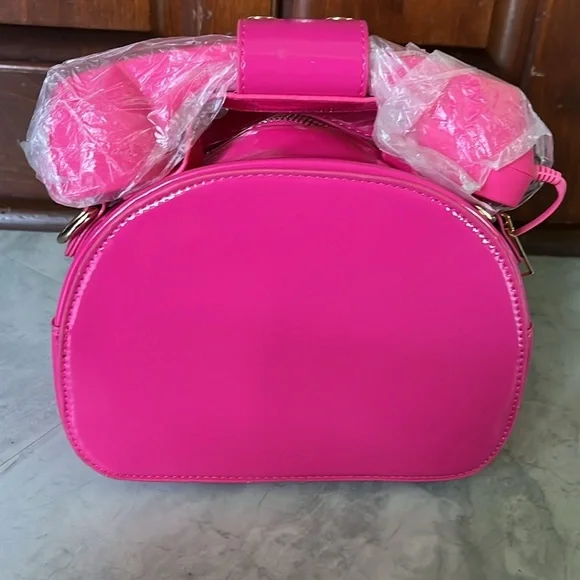 CALL ME old-fashioned Handset phone NWT works from your bag pink patent/white - Picture 7 of 11